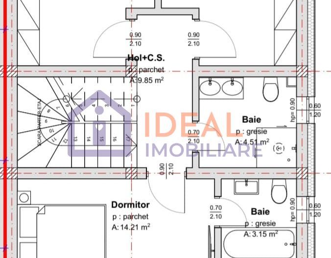 Duplex Modern cu 4 camere, Intabulat, in Cartierul Arhitectilor - Schiță 10