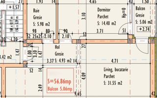 Comision 0%! Apartament 2 camere, balcon, parcare, centru Apahida - Poză 8