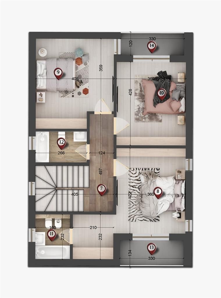 Vila individuala 4 camere | Tunari | Sistem Energetic Centralizat - Poză 15