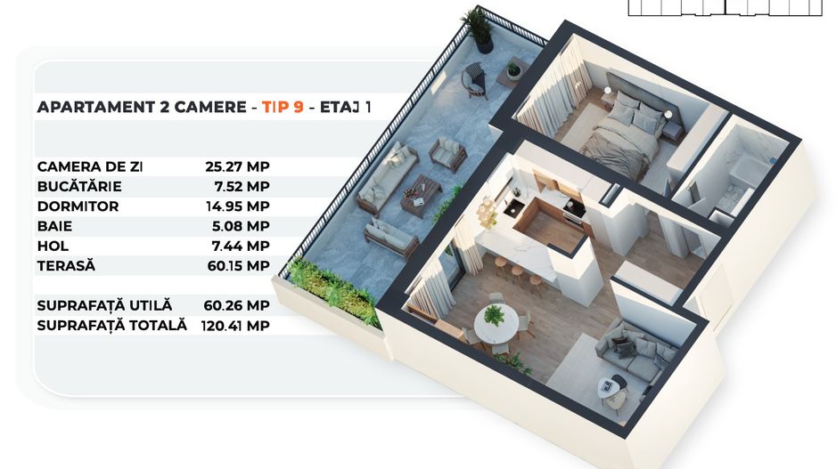 ALEXANDRIEI 152 | APARTAMENT CU TERASA 60 MP | 2 CAMERE - Schiță 24