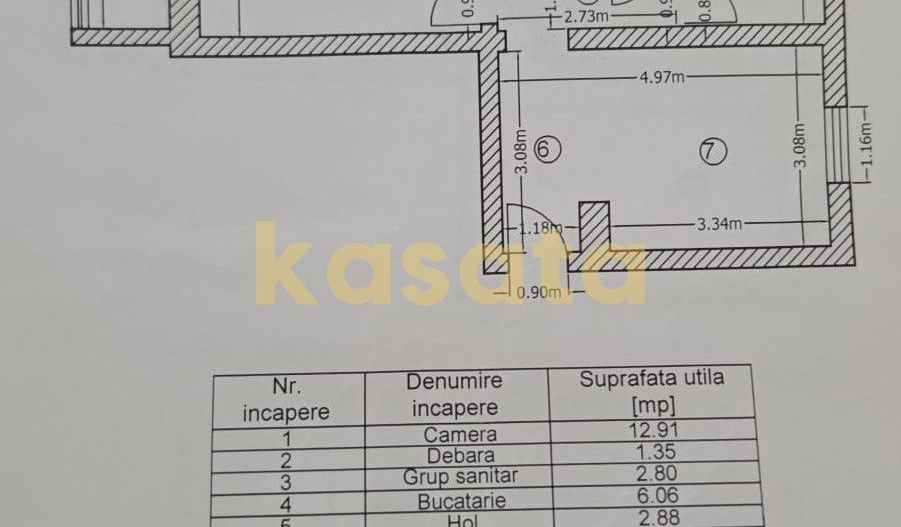 2 Camere | Floreasca | AC | Centrală proprie - Schiță 11