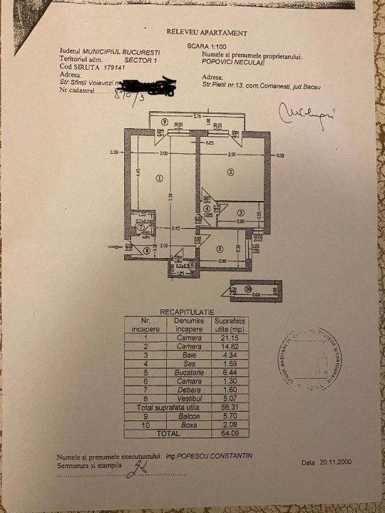 APARTAMENT 2 CAMERE CU TERASA - Schiță 12