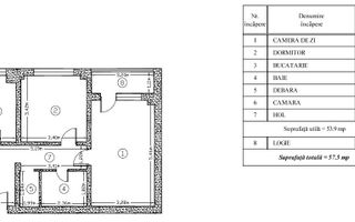 Apartament 2 camere decomandat – Câmpia Libertății - Schiță 17