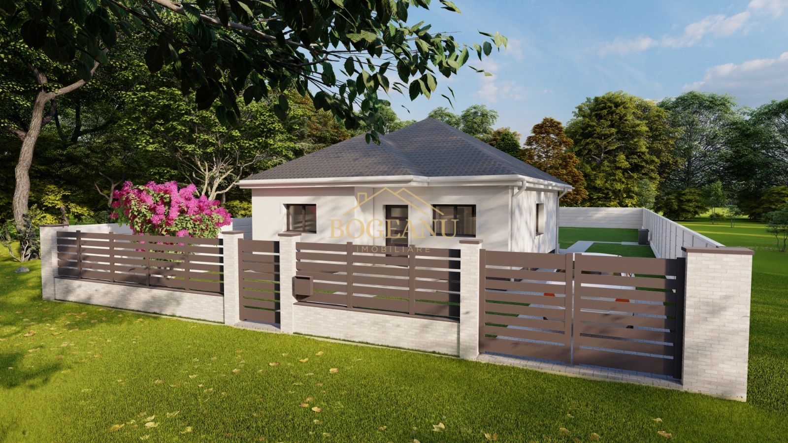 BG124-Teren cu Aut.Constr Proiect Casa parter 614 mp - Poză 1