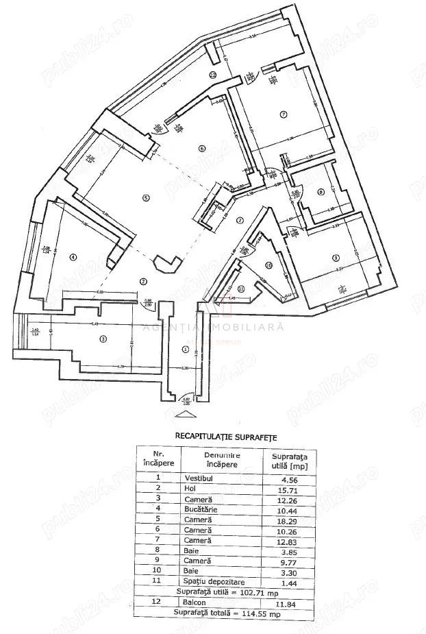 4 camere | Universitate Rosetti | bloc 1980 - Poză 13