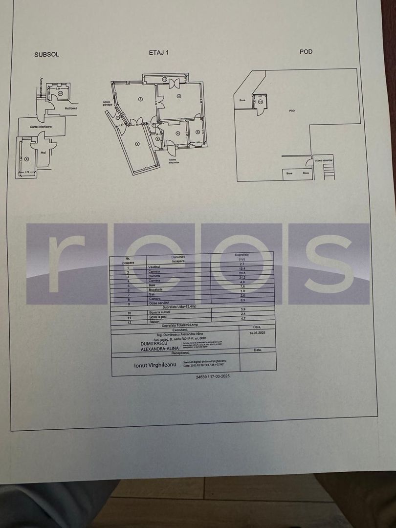 APARTAMENT 3 CAMERE PREMIUM-IMOBIL INTERBELIC | PRIMĂVERII–TELEVIZIUNE - Schiță 11