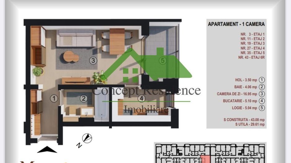 BLACK FRIDAY !Ap. 1 camera, bloc nou cu lift–livrare 2026, comision 0% - Poză 6