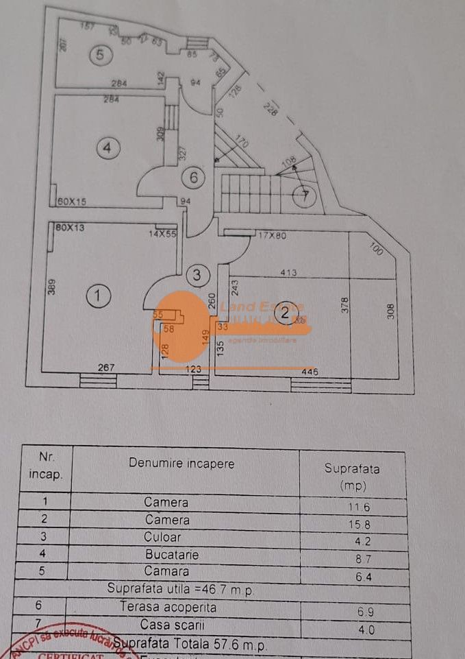 Casa cu 7 camere, fiecare cu grup sanitar propriu – Calea Plevnei - Schiță 39