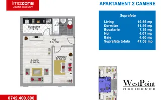Studio 45mp Bloc Nou Str. Barsanesti - Militari - Sector 6 Comision 0% - Schiță 11
