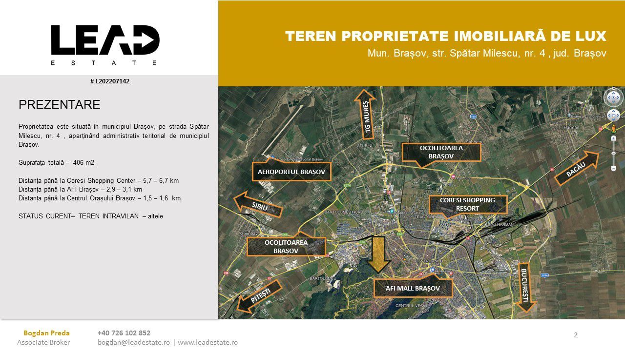 De Vanzare Teren Intravilan, Ultracentral Brasov! - Poză 3