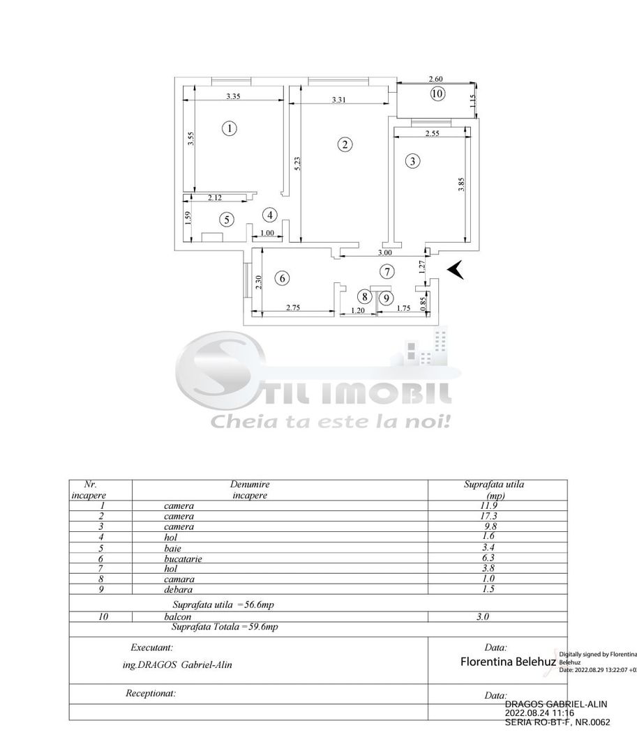 Investitie- Apartament 3 camere, SD, Podu Ros - Poză 9