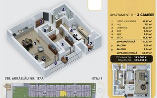 Apartament superb cu 3 camere la doar 5 minute de metrou - Poză 7