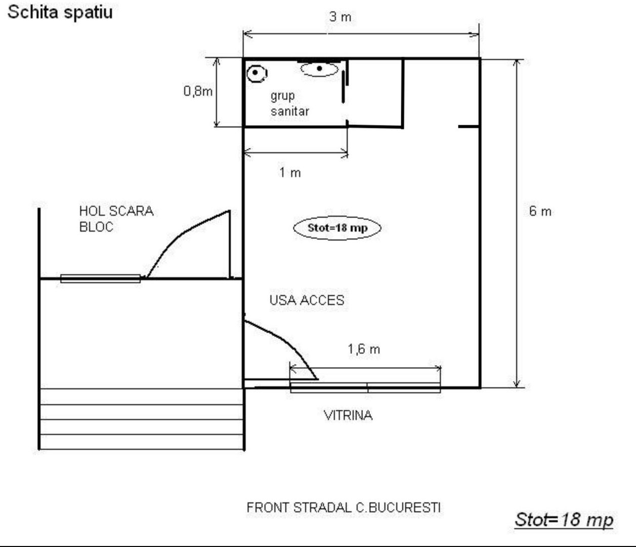 Spațiu comercial stradal, trafic intens,  Calea București - Brașov - Schiță 10