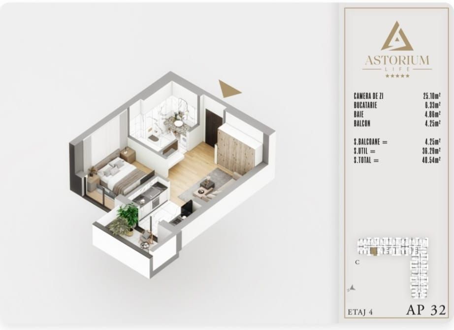 Garsoniera Dubla Astorium Life - Poză 5