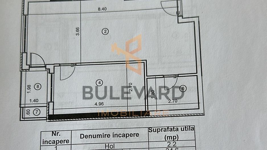 Apartament cu 3 camere, Zona Vivo - Schiță 2