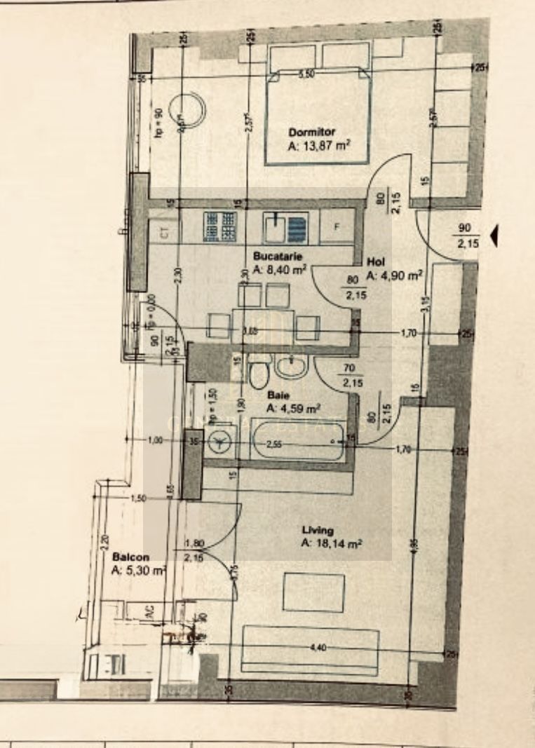 Vânzare apartament cu 2 camere, 56 m.p. în Tătărași - Evergreen Towers - Poză 20