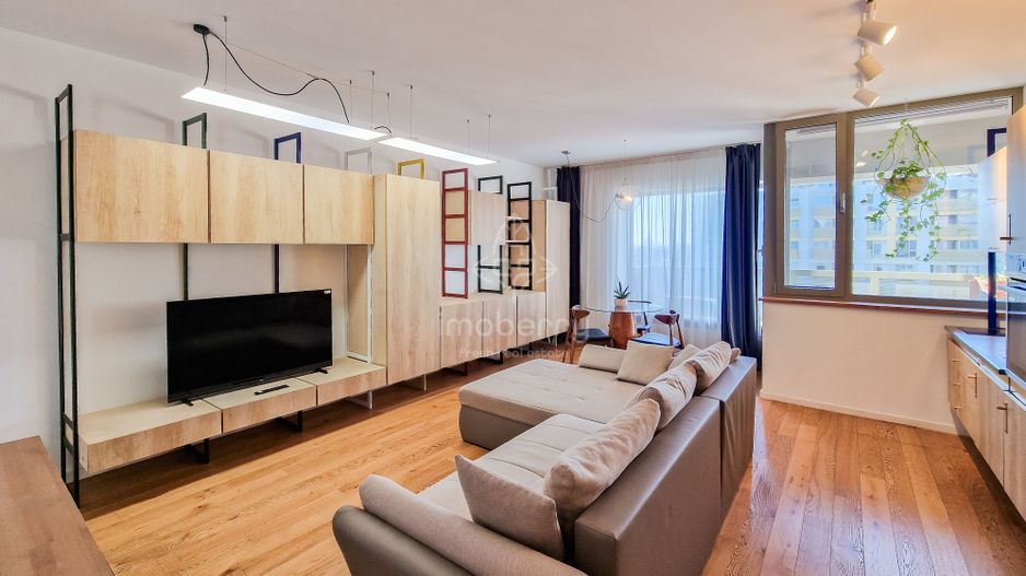 Vedere panoramica spre apus | Mobilat & utilat | 2 bai | Aviatiei Park - Poză 1