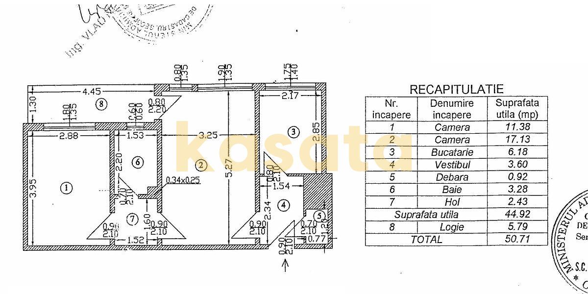 2 Camere | Zona Uverturii | Etaj Intermediar | Bloc Reabilitat - Schiță 14