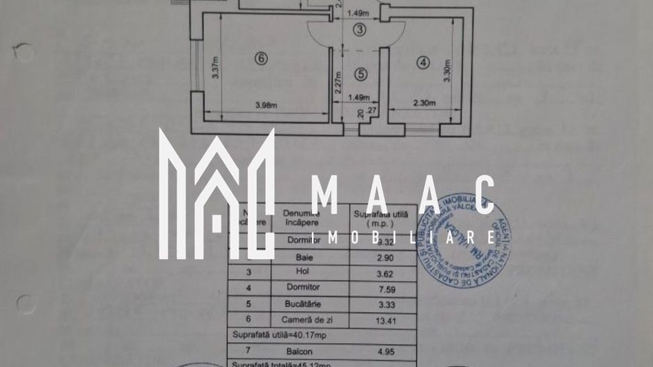 Apartament 2 camere | parter | mobilat si utilat | centrala termica - Schiță 8
