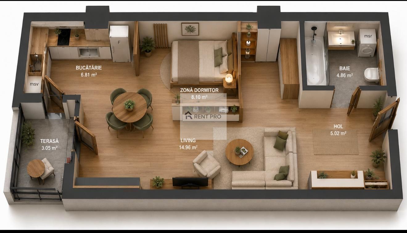 Garsonieră nouă în Smart Residence | 40 mp | Lujerului - Poză 5