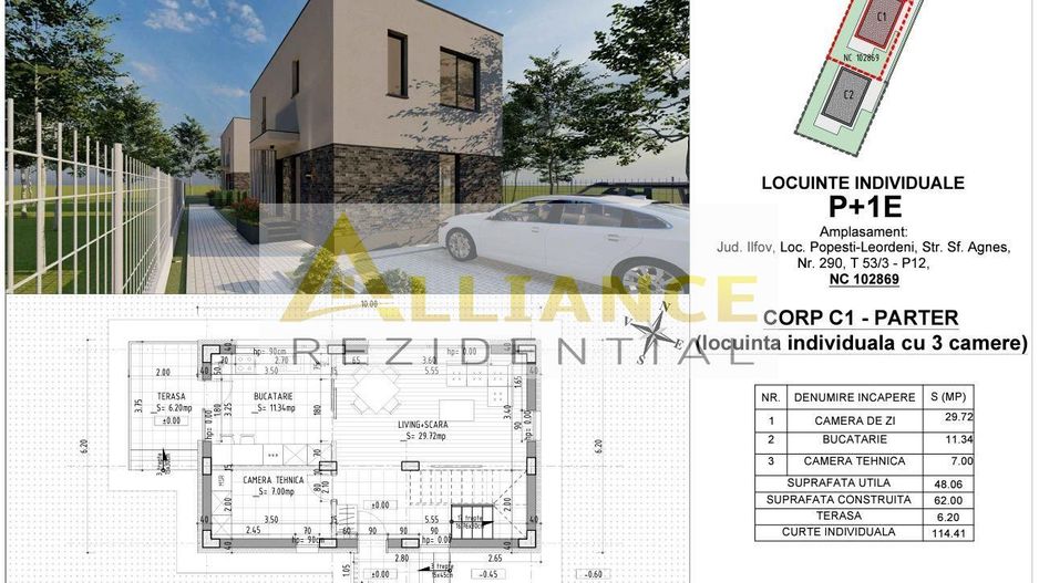 Vila Individuala P+1 Popesti 257 mp Teren - Poză 15