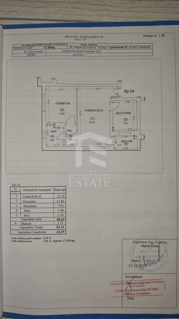 Inchiriere Militari 2 camere Deosebit  Comision 0 - Schiță 11