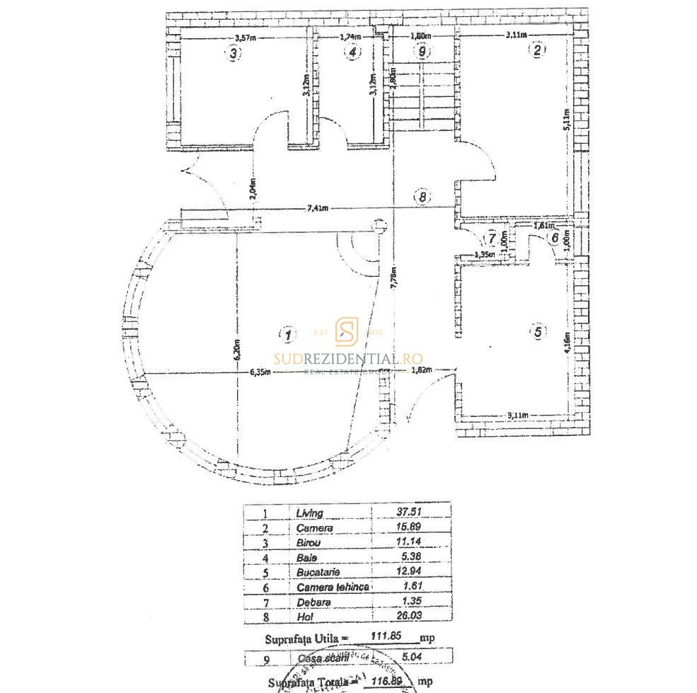 Vila indiviuala, 5 camere, curte libera 320 mp - Comuna Berceni, IF - Schiță 7
