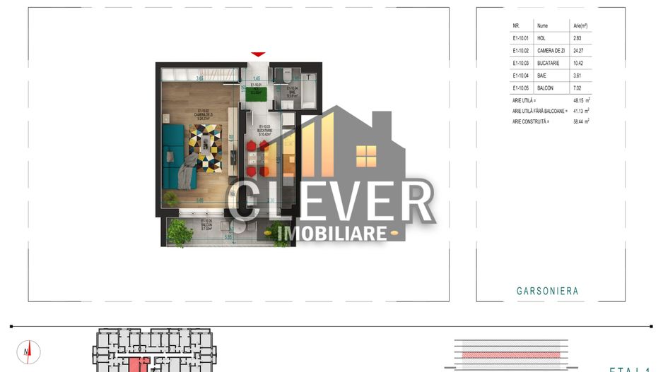 Titan-Pallady Garsoniera Decomandata Loc Parcare Inclus - Poză 1