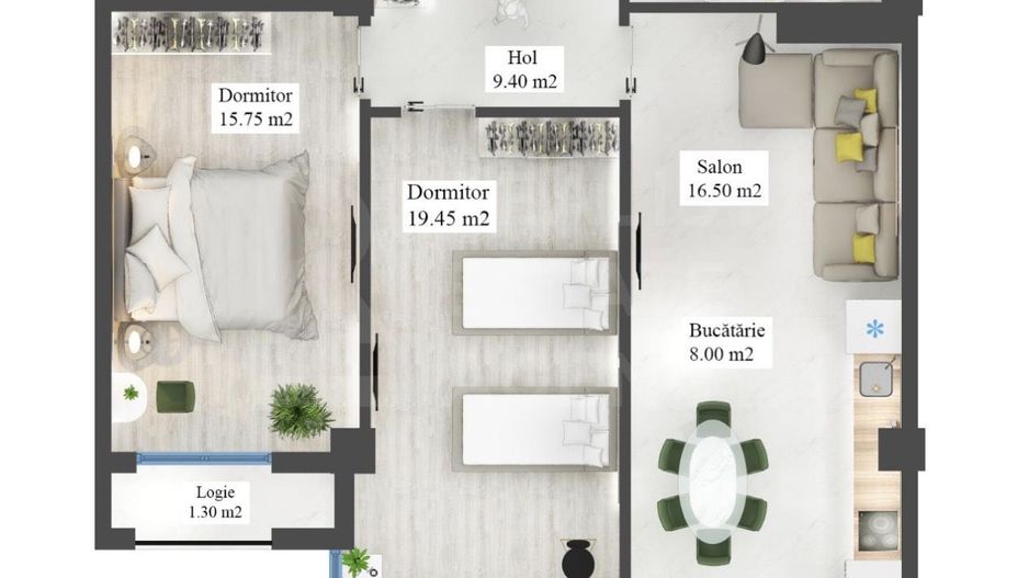 Vânzare, apartament, 3 camere, strada Nicolae Testimițeanu, Botanica - Poză 3