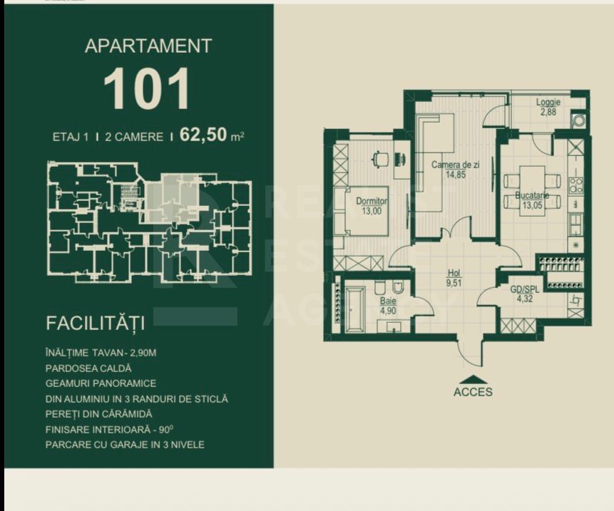Vânzare, apartament 2 camere, complexul SEVEN Park - Ialoveni - Poză 8