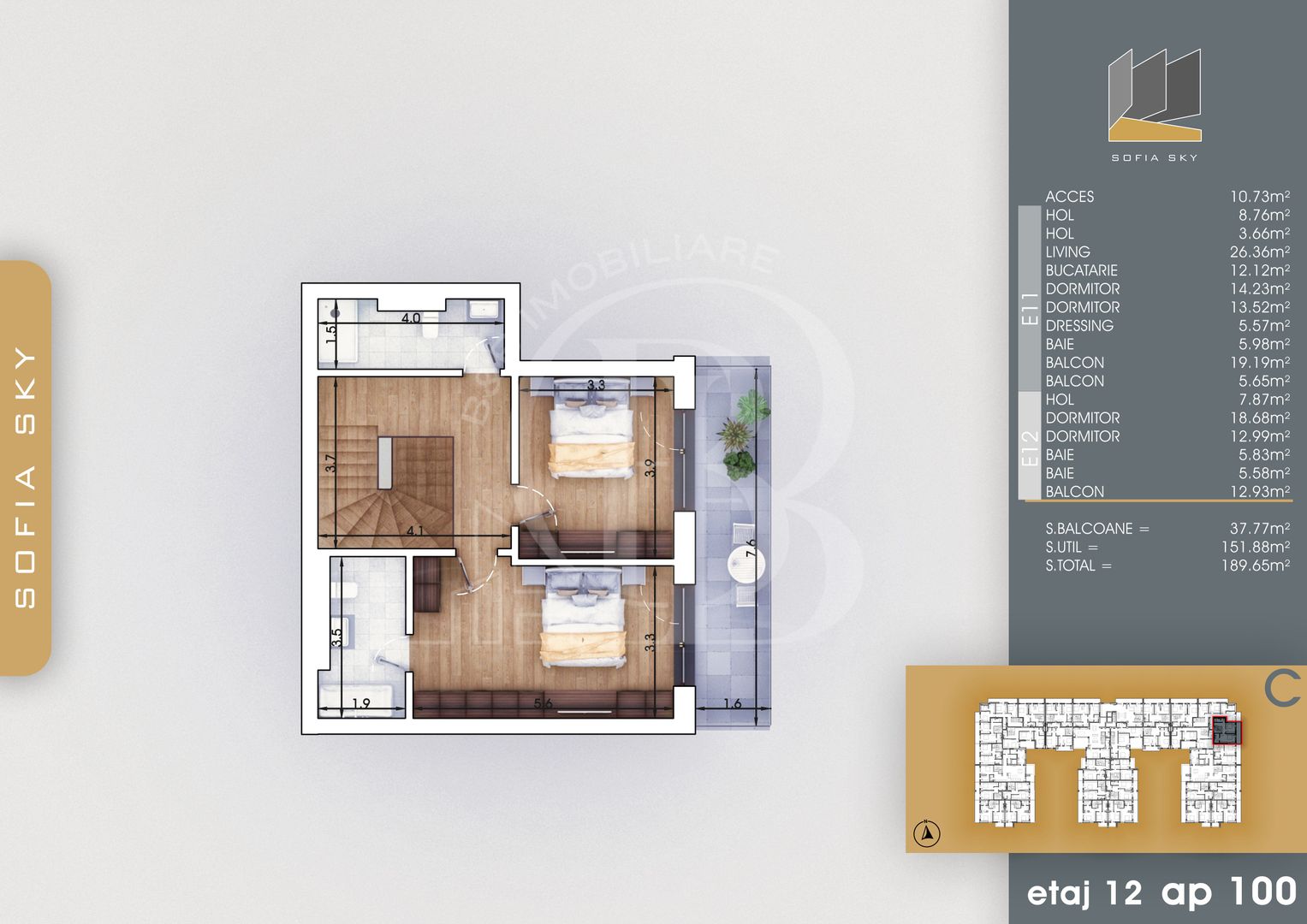 Apartament 5 camere Suprafata utila 152mp | 7min metrou Nicolae Teclu - Schiță 4