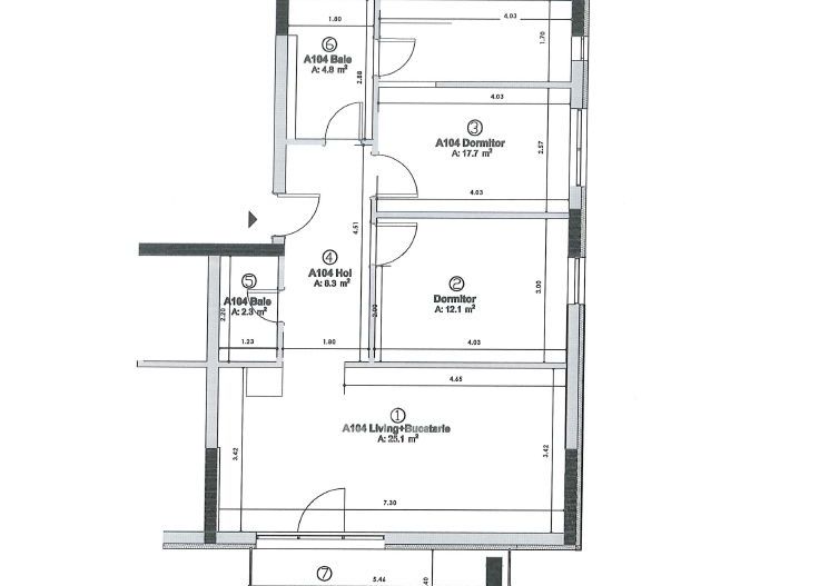 Apartament 3 camere, 70.3 mp, zona Restaurant Regal - Poză 11