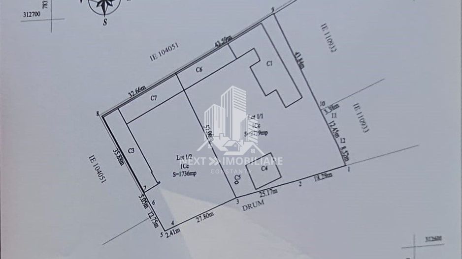 Ovidiu | Teren 1.736 mp | Deschidere 30,21 ml | Construcții existente - Poză 3