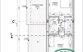 P 1136 - Casă duplex cu 4 camere în Sâncraiu de Mureș - Peștișorul de Aur - Schiță 12