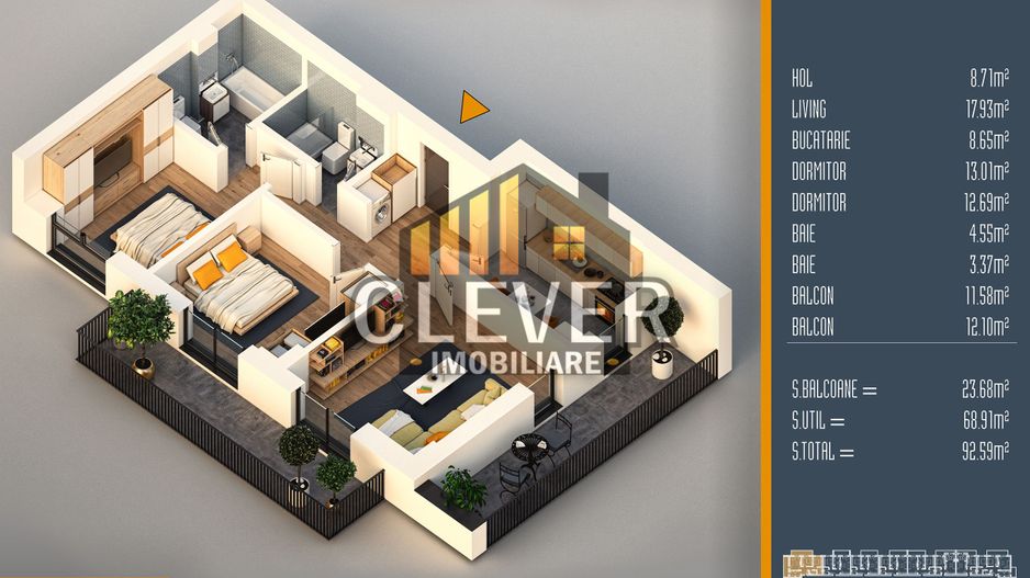 Apartament 3 camere decomandate Theodor Pallady Comision 0 - Poză 2