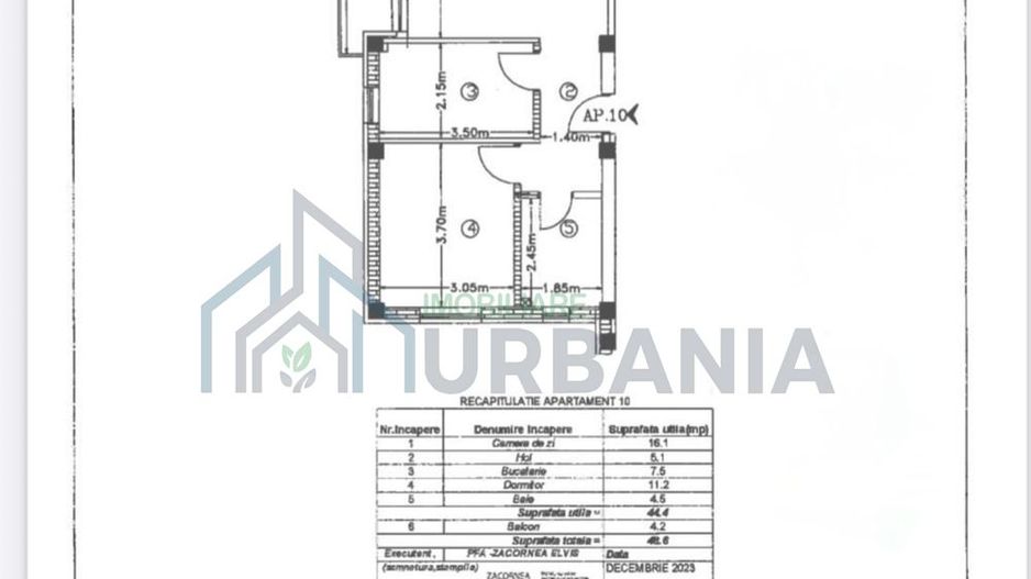 Apartament 2 camere decomandat, Bucium-Vișan, mobilat și utilat, loc de parcare inclus - Poză 8