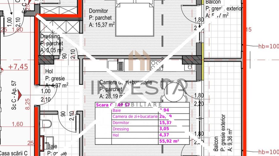 APARTAMENT DE VANZARE 2 CAMERE DECOMANDAT TERASA+BALCON SOPOR - Poză 7
