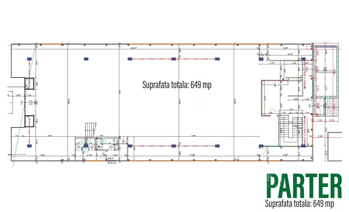 Cladire comerciala reprezentativa de inchiriat Calea Bucuresti Brasov - Schiță 45