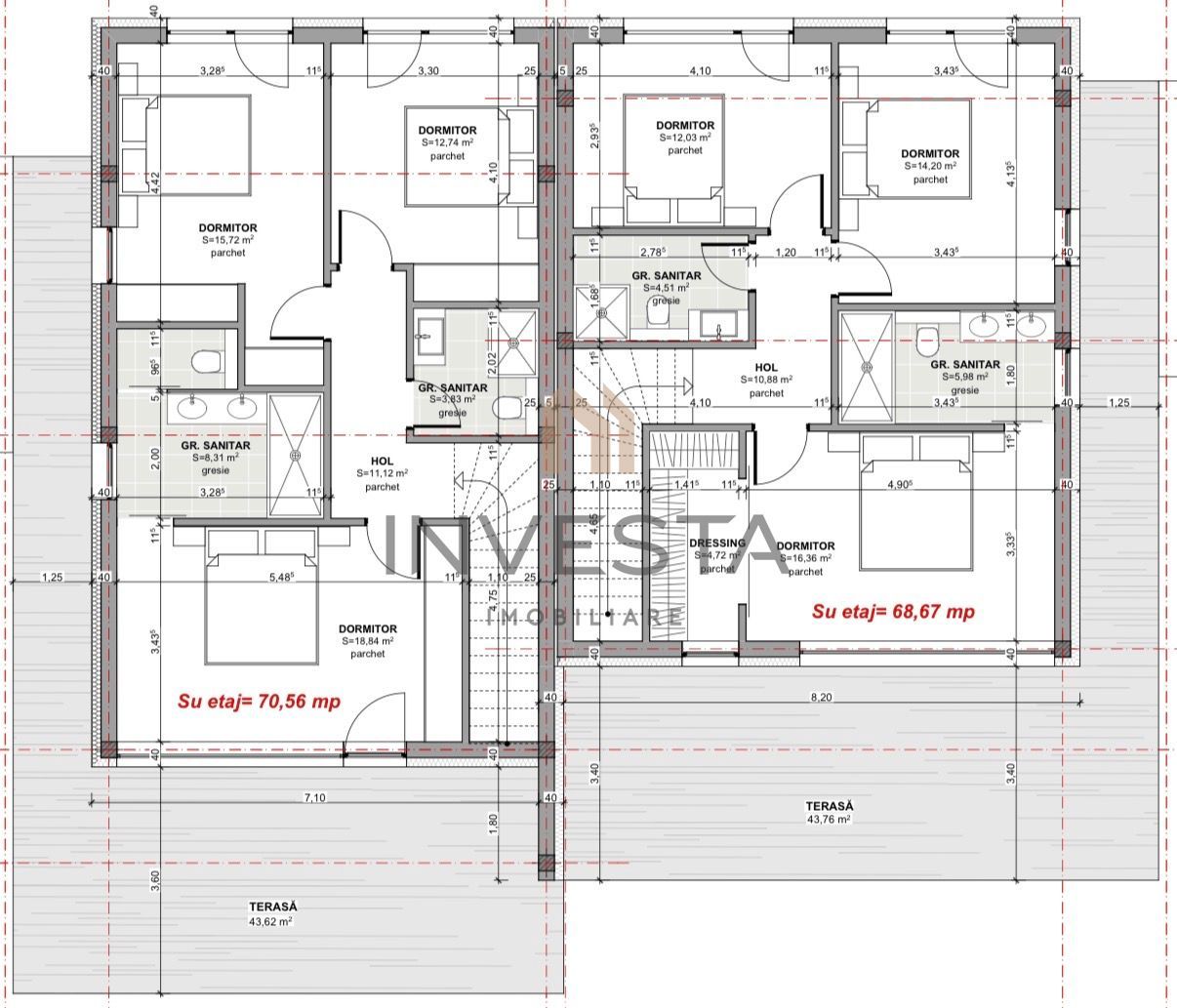 Teren cu autorizatie pentru 1 duplex. - Schiță 5