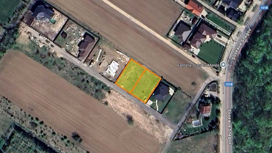 Snagov,  teren, intravilan de 630mp, cu front 20m - Poză 3