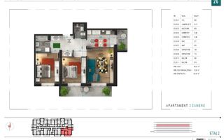 3 camere Finalizat | Încălzire pardoseală | Pallady - Schiță 10