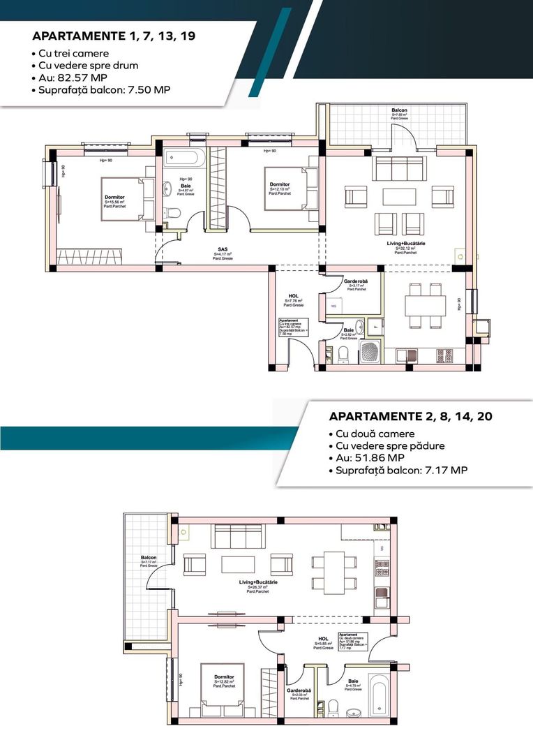 Apartament Premium 3 camere la cheie,82mp.1 parcare bonus - Poză 3