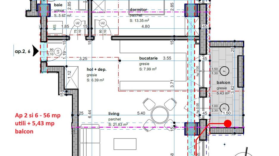 Dâmbovița-Șagului | Bloc Nou | 2, 3 și 4 Camere | Penthouse | Parcare subterana - Poză 5