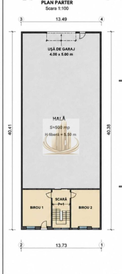 Hală de închiriat în Timișoara – Mehala | ~500 mp hală | Birouri P+1 - Poză 3