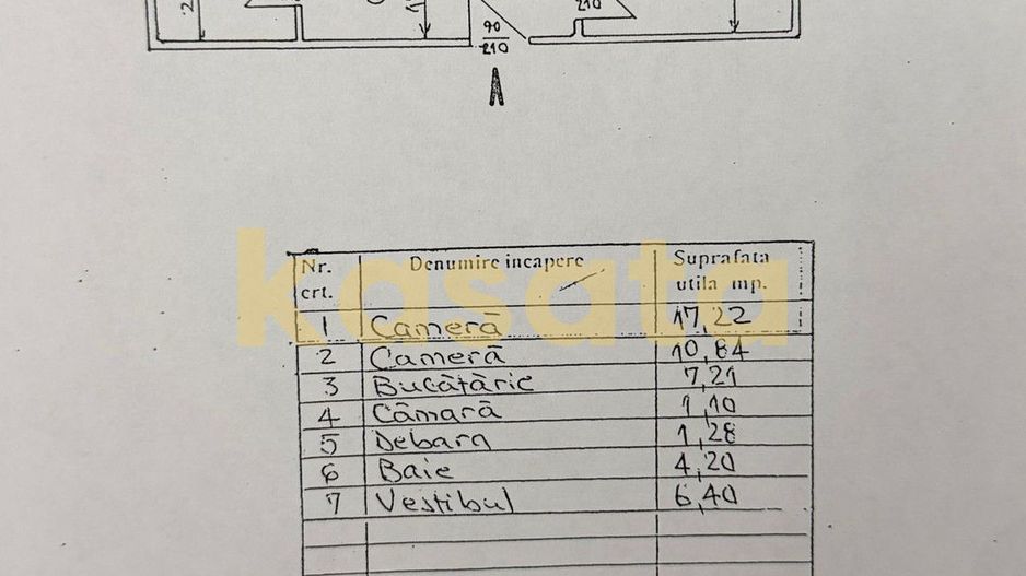 2 Camere | Decomandat | Crângași | Etaj Intermediar - Schiță 12