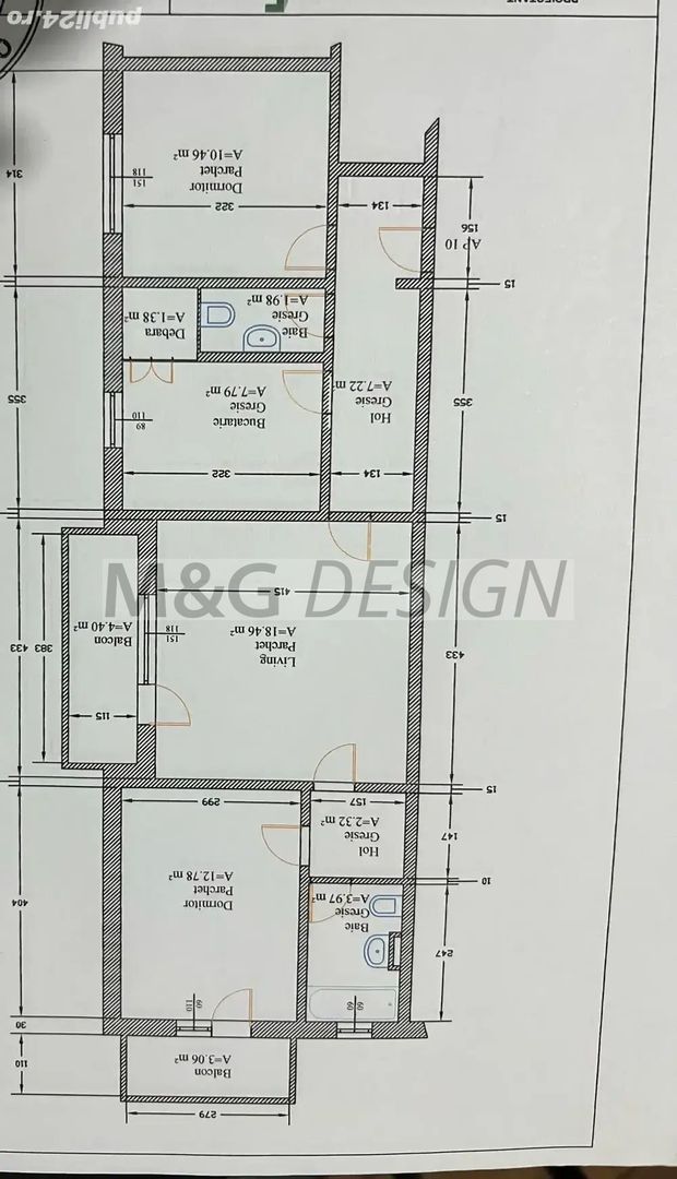 Apartament 3 camere Lipovei etaj 2 - Poză 12