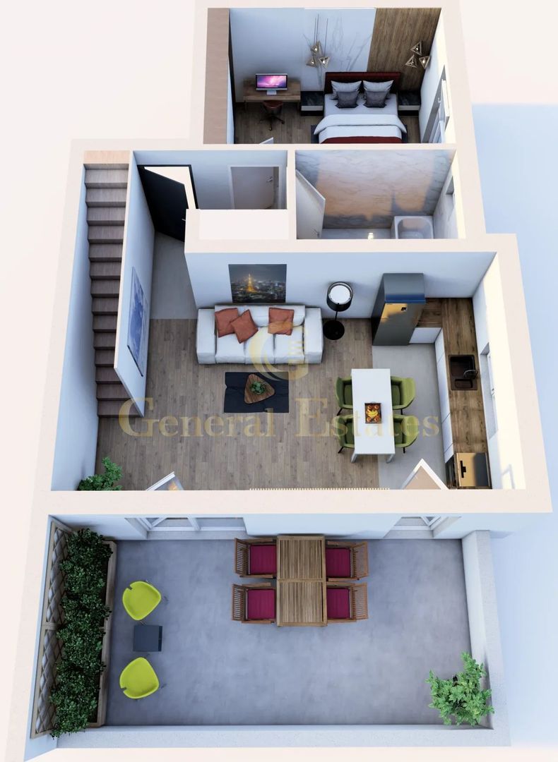 Penthouse cu 3 camere - Poză 2