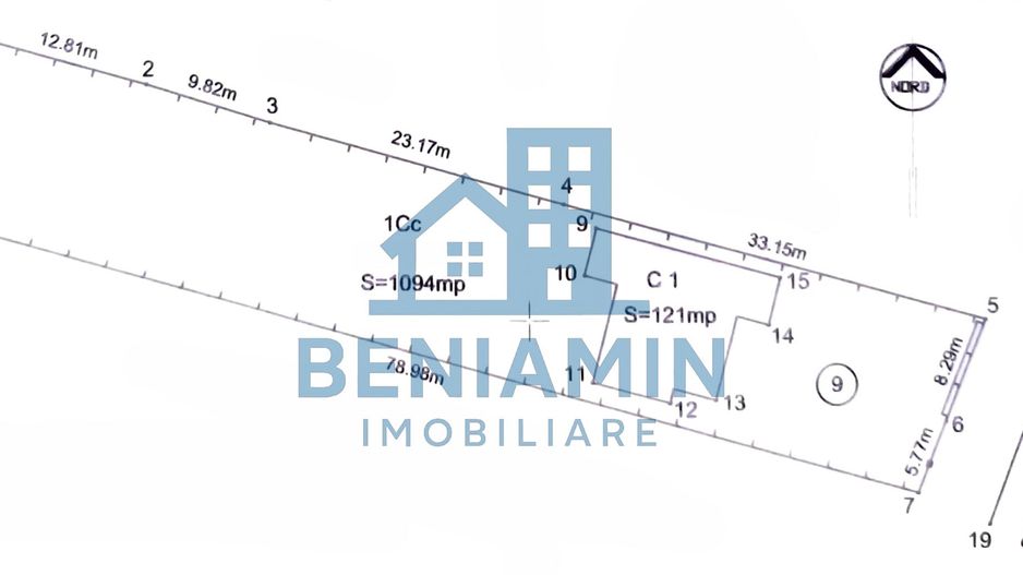 Casa P+M 224mp si teren 1000mp-Romanesti pe principala-2014-Libera - Schiță 9