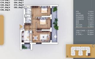 Bloc Premium-3 Camere-Titan Sector 3- 7min Bd. Th. Pallady - Poză 1