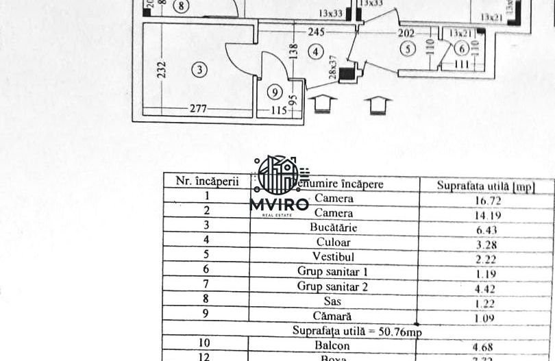 COMISION 0 / Apartament 2 camere de închiriat Piața Dorobanților - Schiță 12
